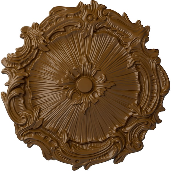 Ekena Millwork Plymouth Ceiling Medallion (Fits Canopies up to 1 5/8"), 16 3/4"OD x 1 3/8"P, Smokey Topaz CM16PLSTF - main